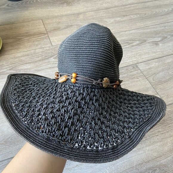 Sun  N’ Sand Beaded Paper Braid Hat - Picture 8 of 15